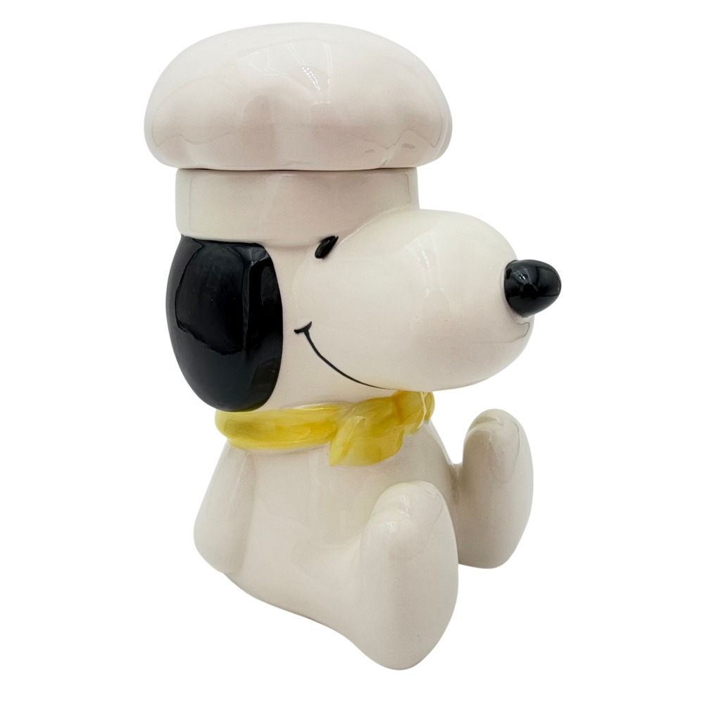 Vintage Snoopy Chef Ceramic Cookie Jar Peanuts 1958 1966 United Feature Japan